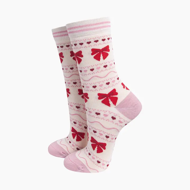 CALZINI IN BAMBÙ Crema Fiocchi Rossi 4615FBOWCR