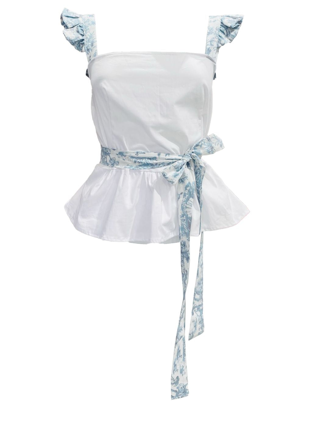 TOP GIULIA toile de jouy azzurro Ribes of LOVE