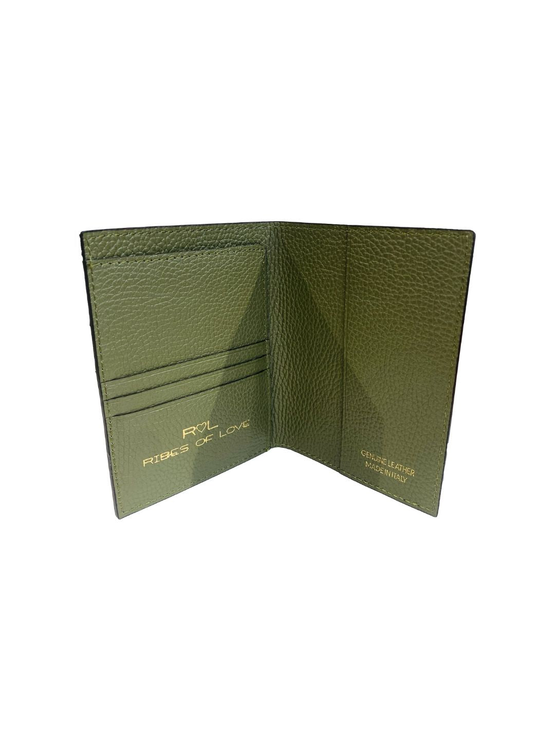 Porta passaporto in pelle Verde Militare 133