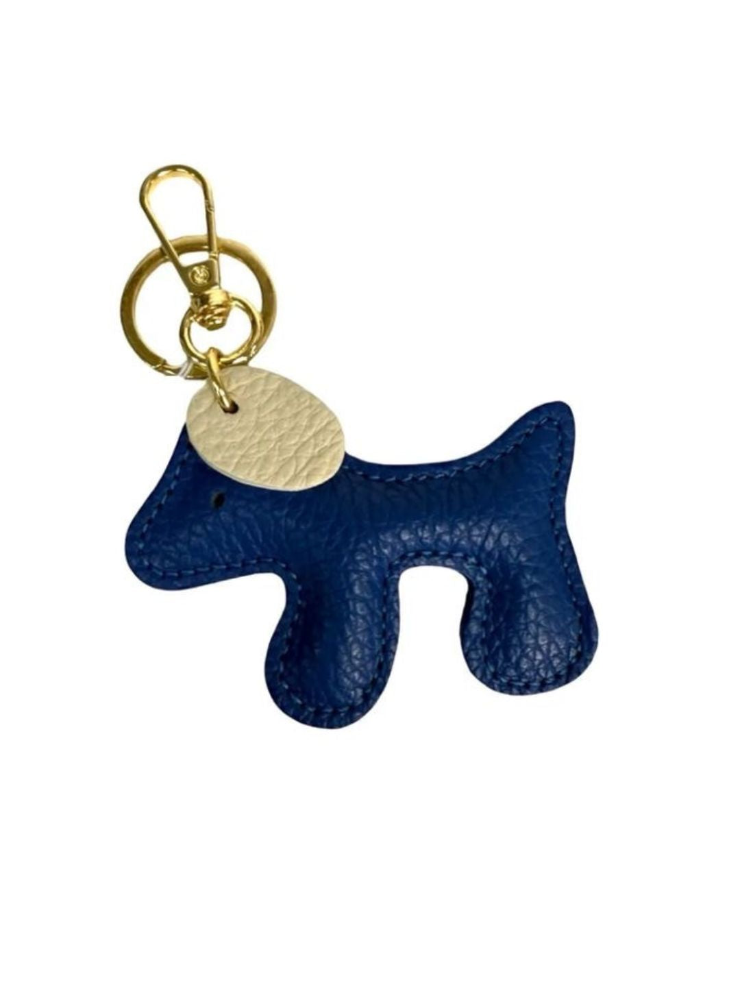 CANE PORTACHIAVI IN PELLE BLU ELETTRICO 19635