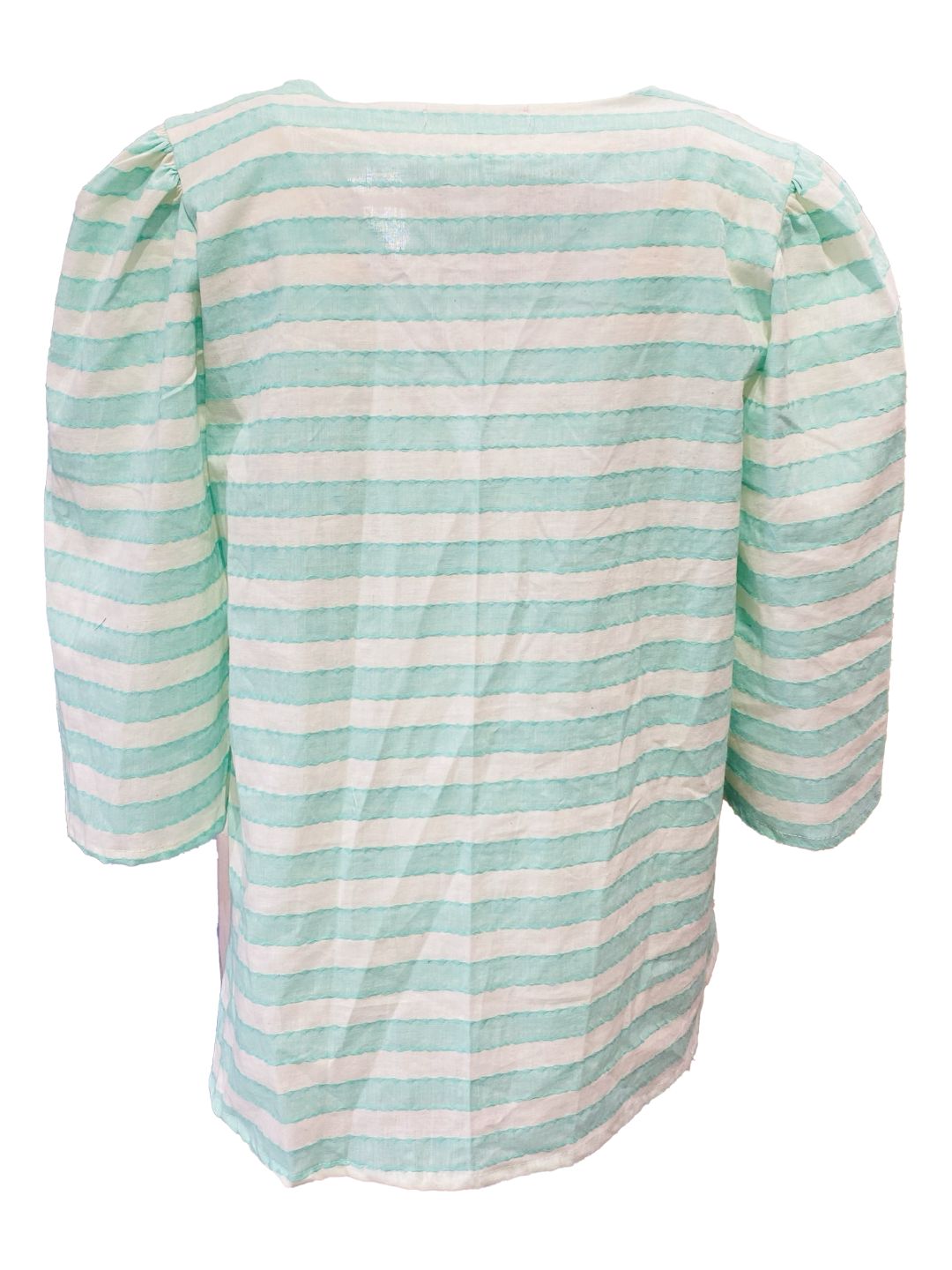 Camicia Fiocchi Scollo a V righe verdi Ribes of LOVE