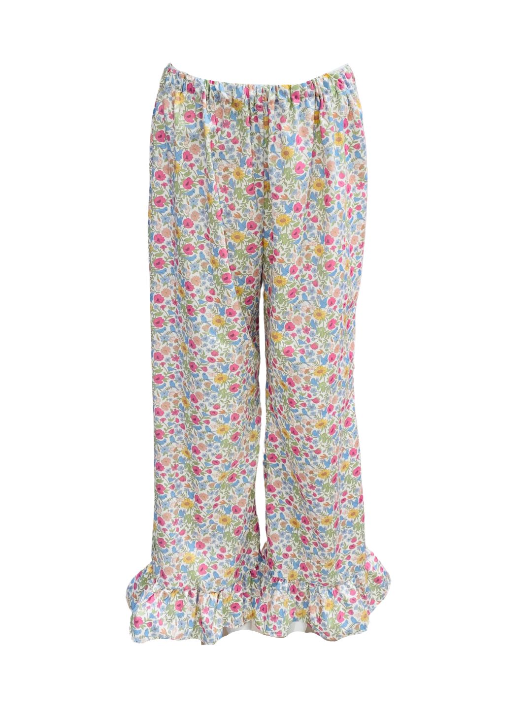 PANTALONE pin con galetta Liberty Bosco Incantato Base Bianca Ribes of LOVE