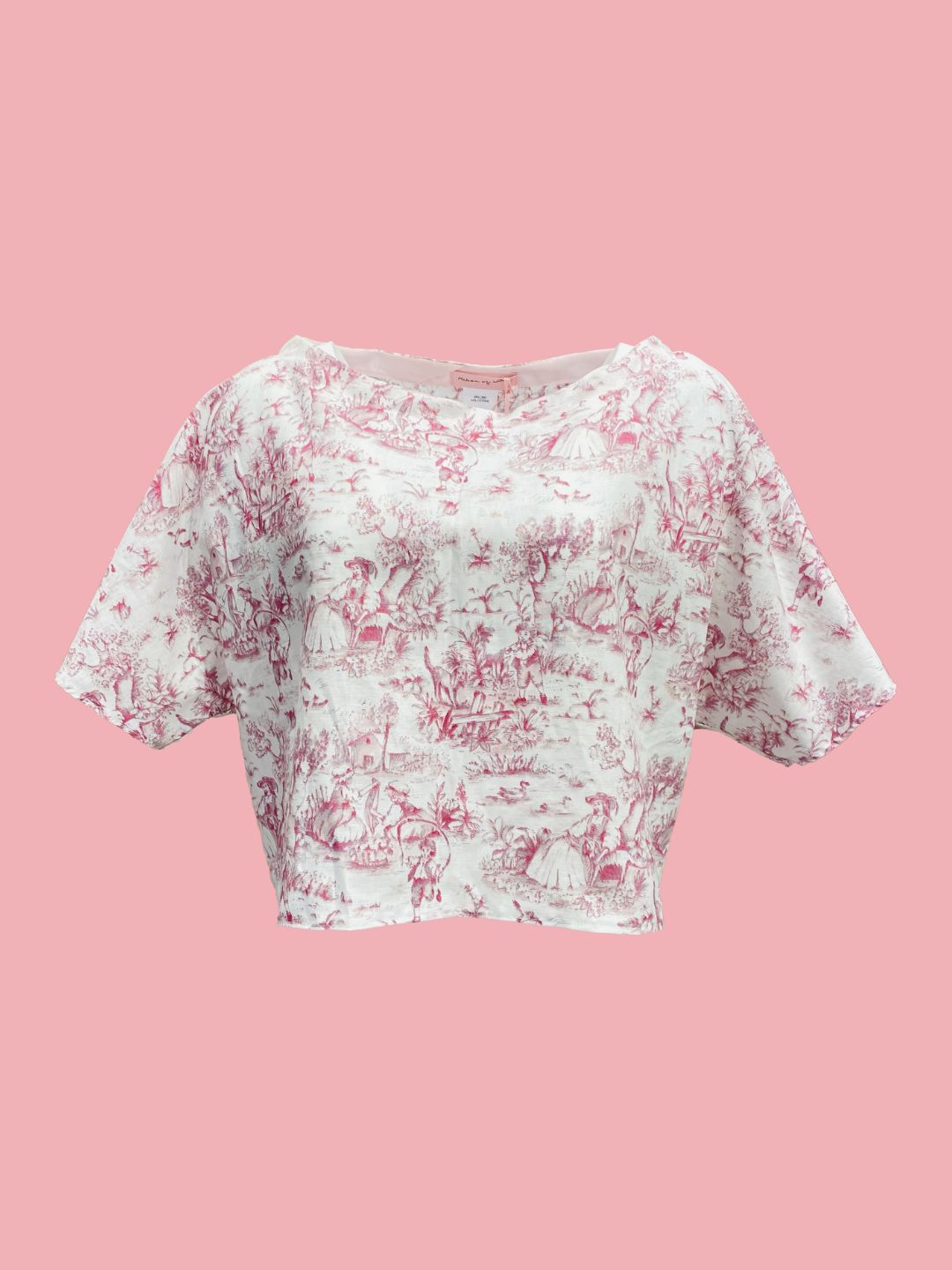 BLUSA Scatoletta toile de jouy rosa Ribes of LOVE