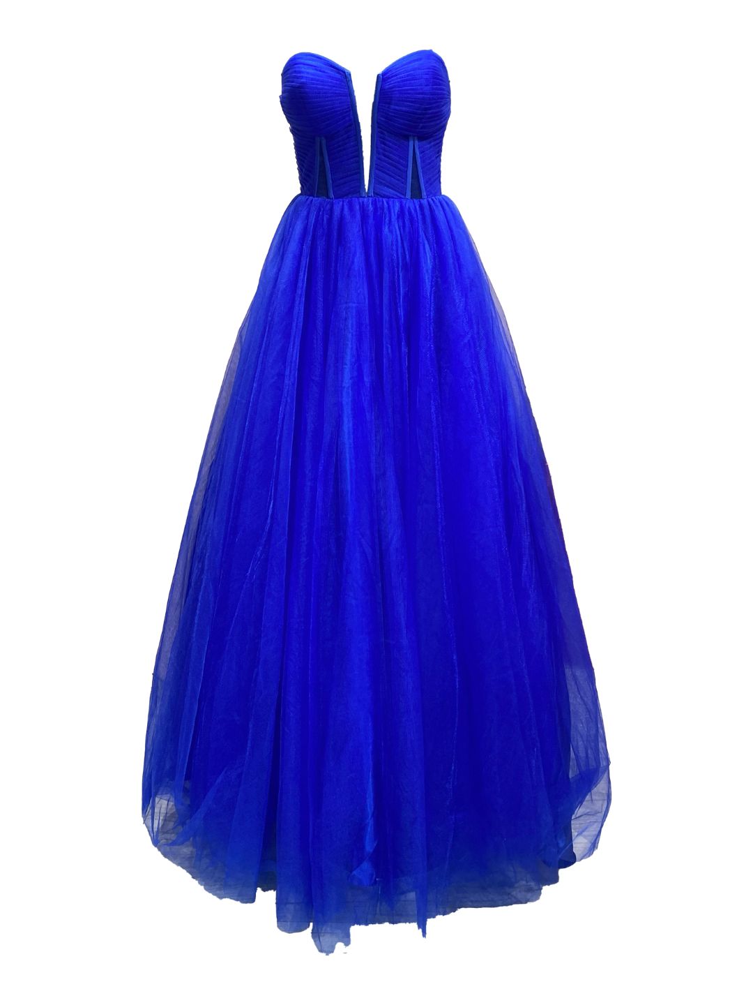 ABITO CERIMONIA TULLE BLU COBALTO 6562
