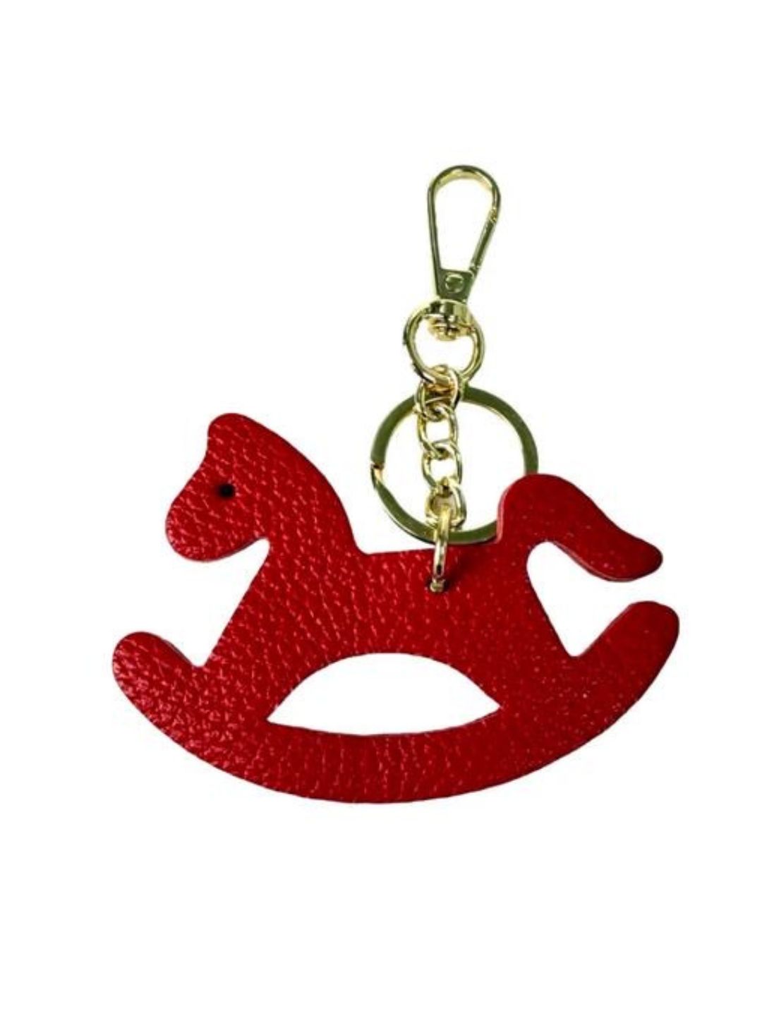 CAVALLO A DONDOLO PORTACHIAVI IN PELLE ROSSO 19002