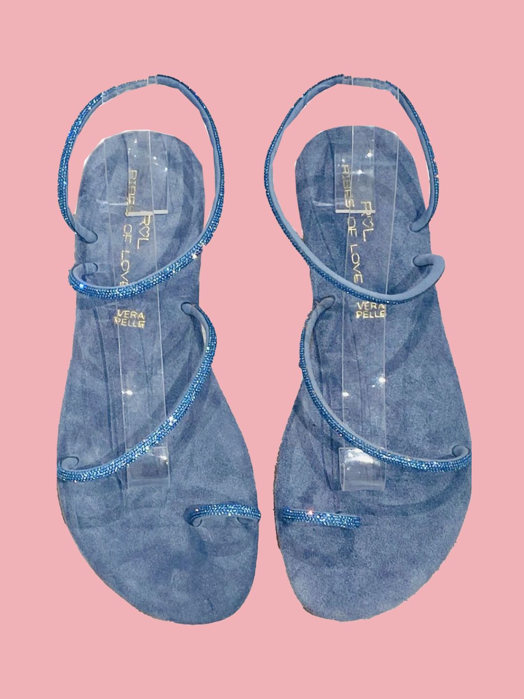 SANDALO GRECIA GLITTER Turchese Ribes of LOVE