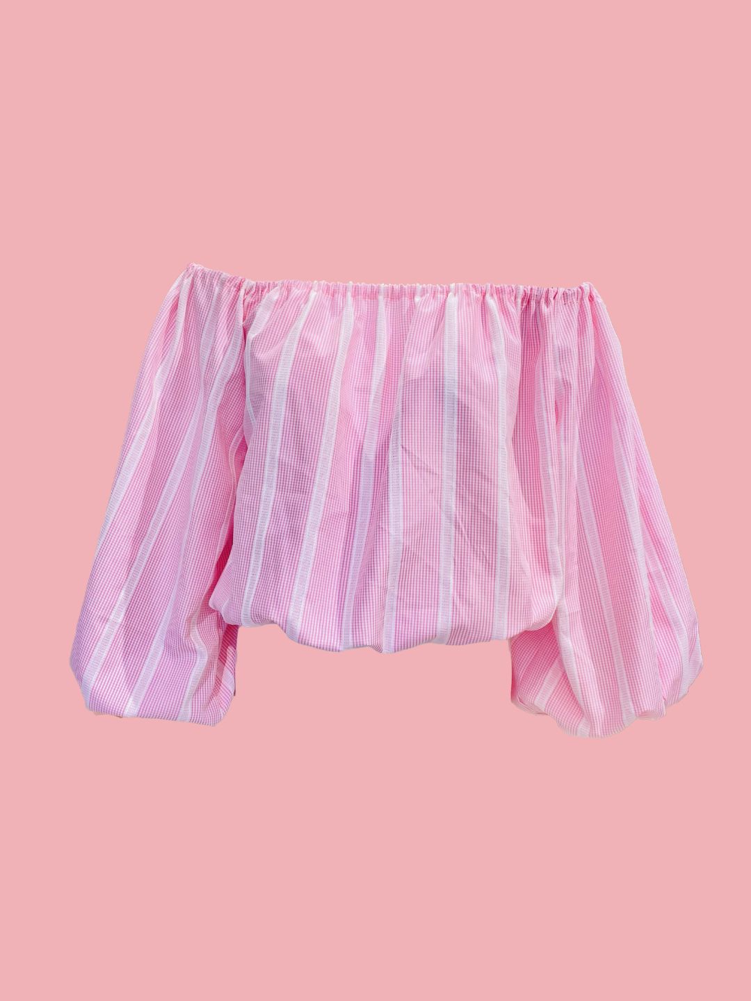 Top Puffy Righe rosa Ribes of LOVE