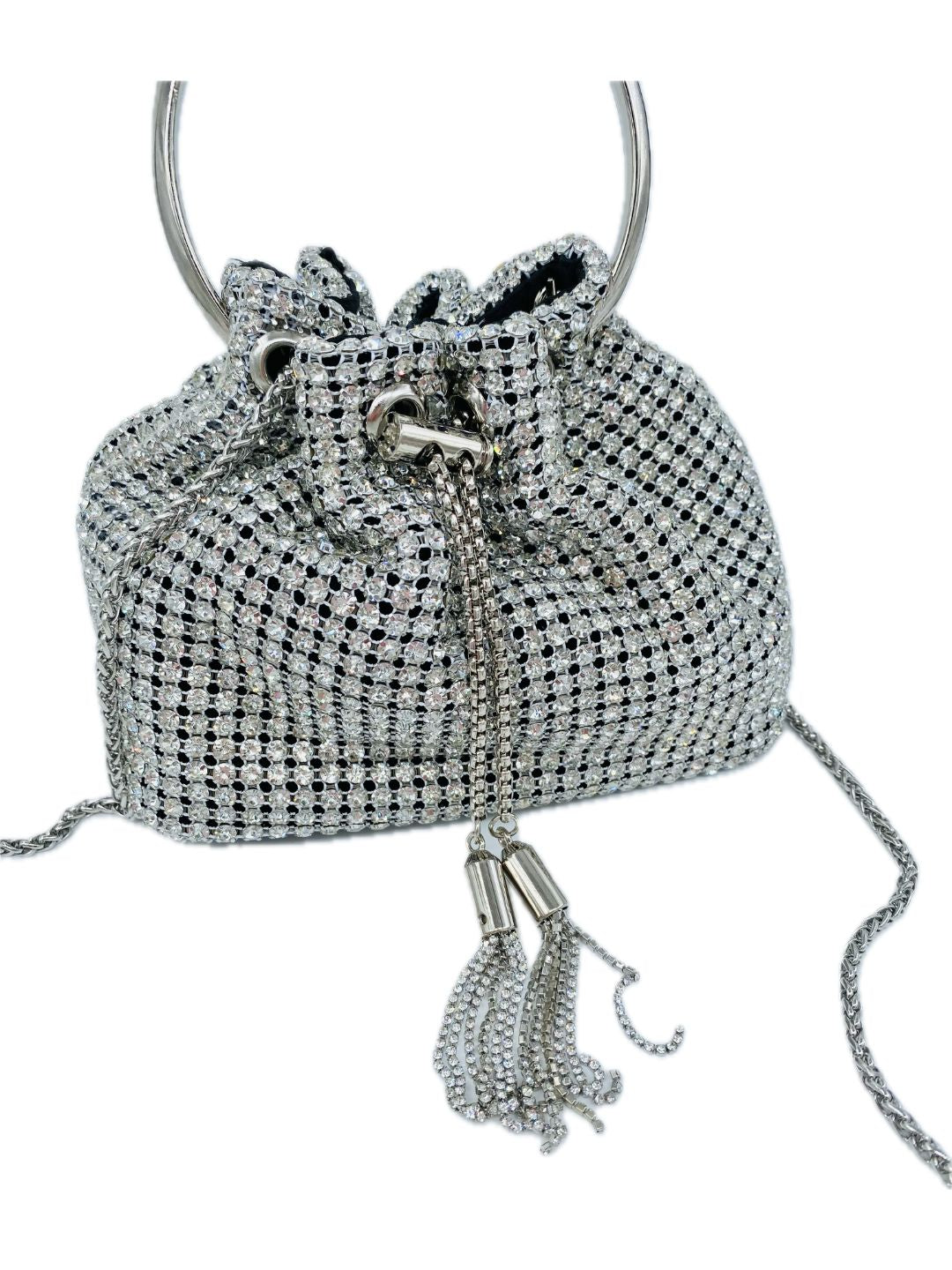 SILVER RHINESTONE CEREMONY BUCKET 2461