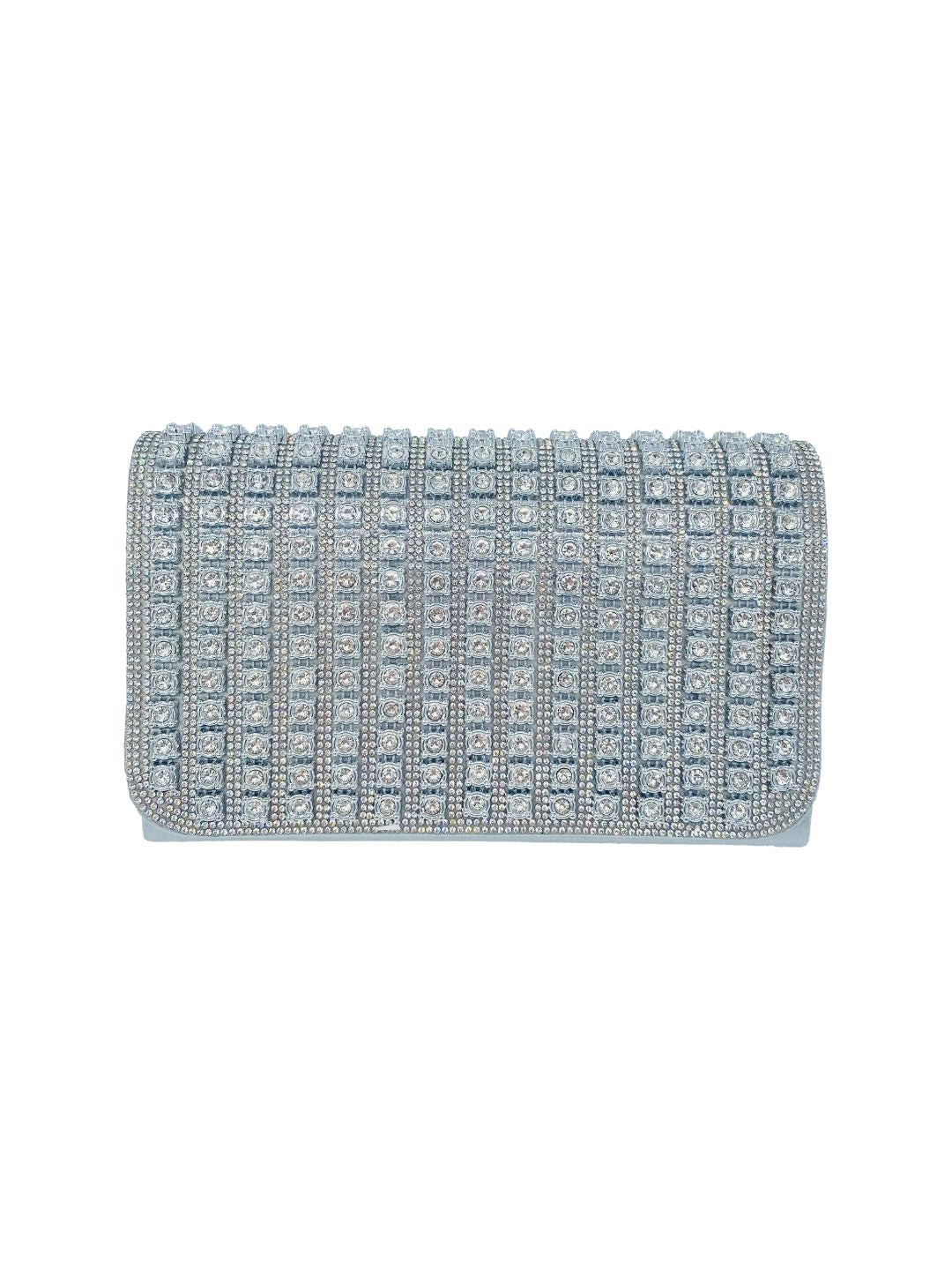 Pochette Strass Argento 2555