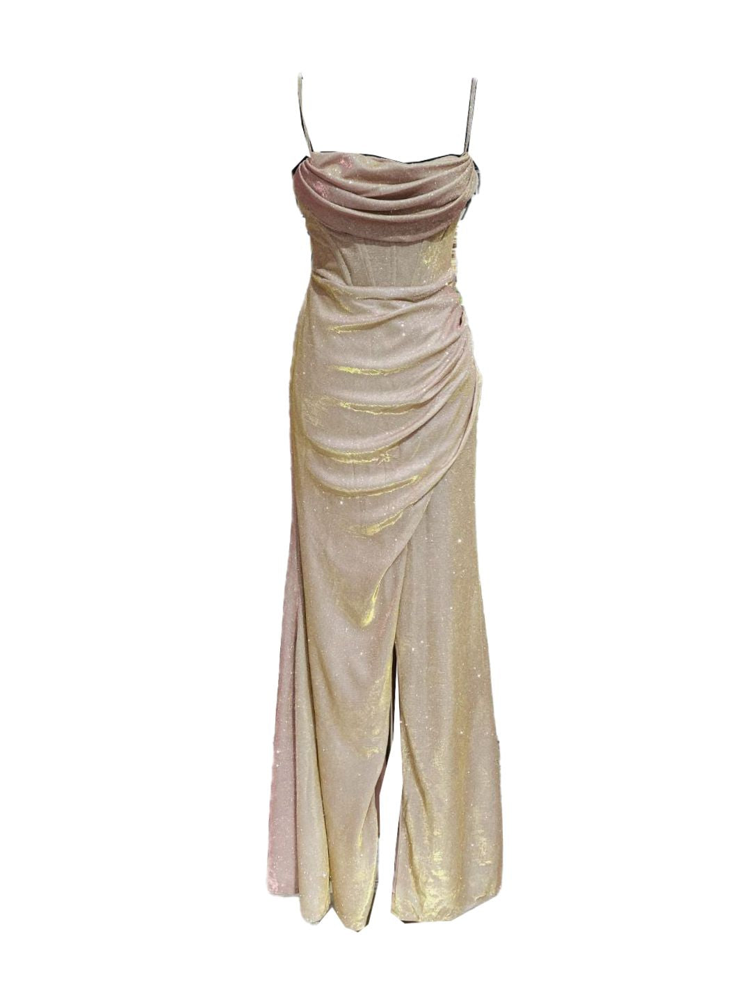 ABITO DA CERIMONIA ADERENTE GLITTERATO ROSA B26