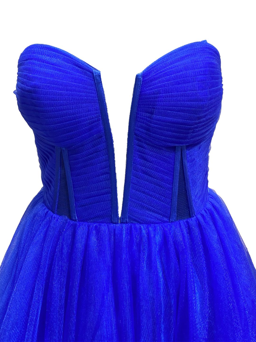 ABITO CERIMONIA TULLE BLU COBALTO 6562
