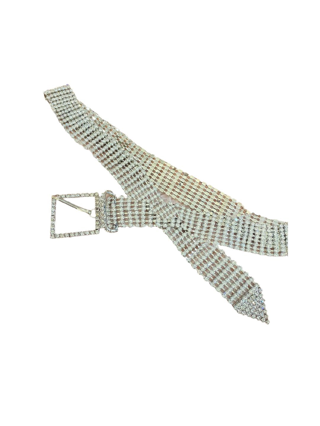 CINTURA STRASS ARGENTO