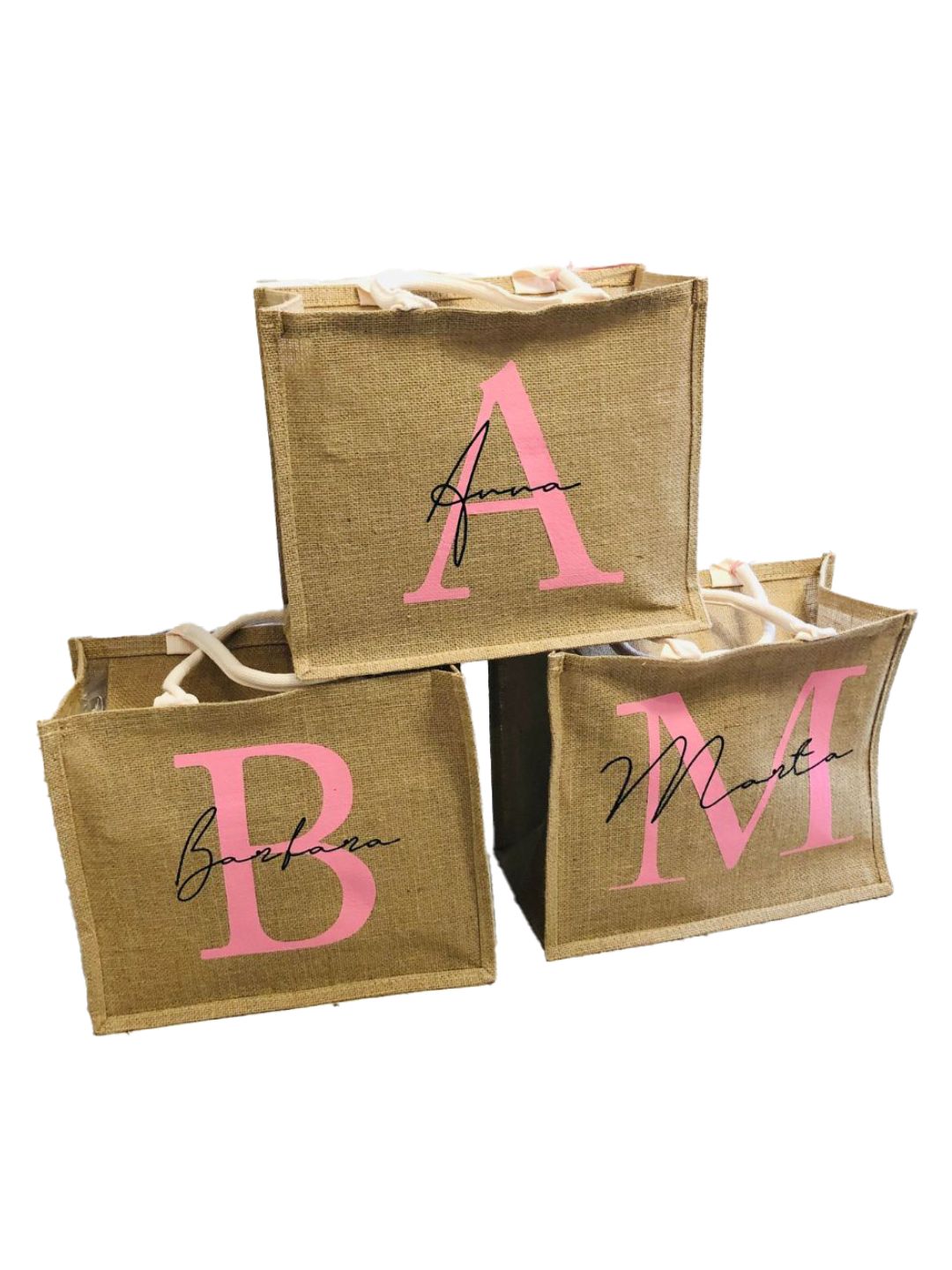 BORSA IUTA PERSONALIZZATA CON INIZIALI