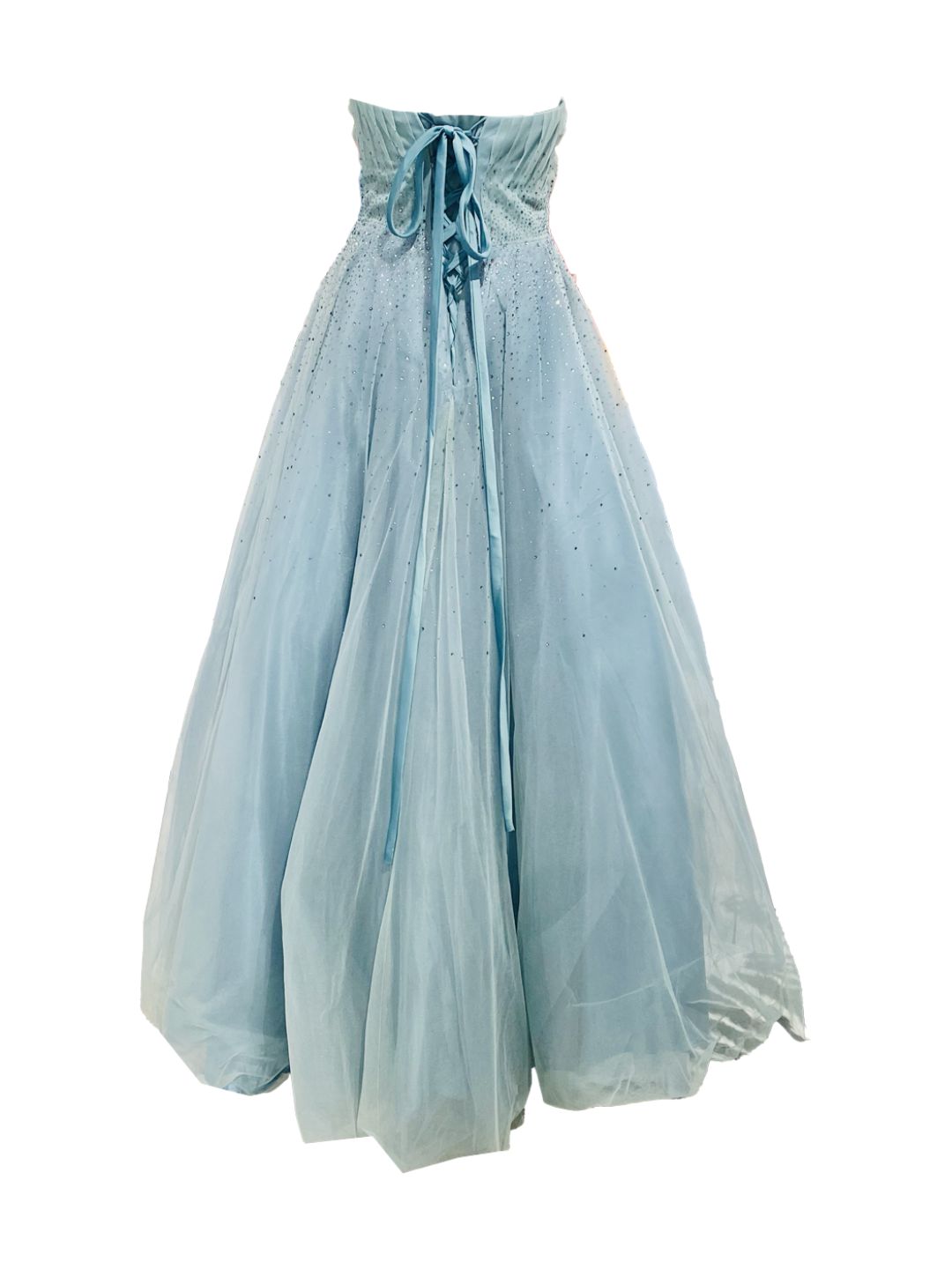 Abito da Cerimonia in Tulle Verde Acqua 906