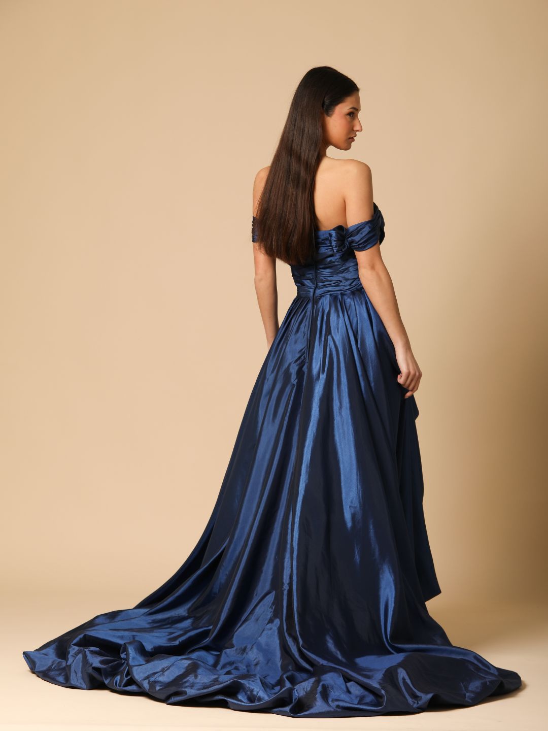 ASYMMETRIC CEREMONIAL DRESS NIGHT BLUE 272