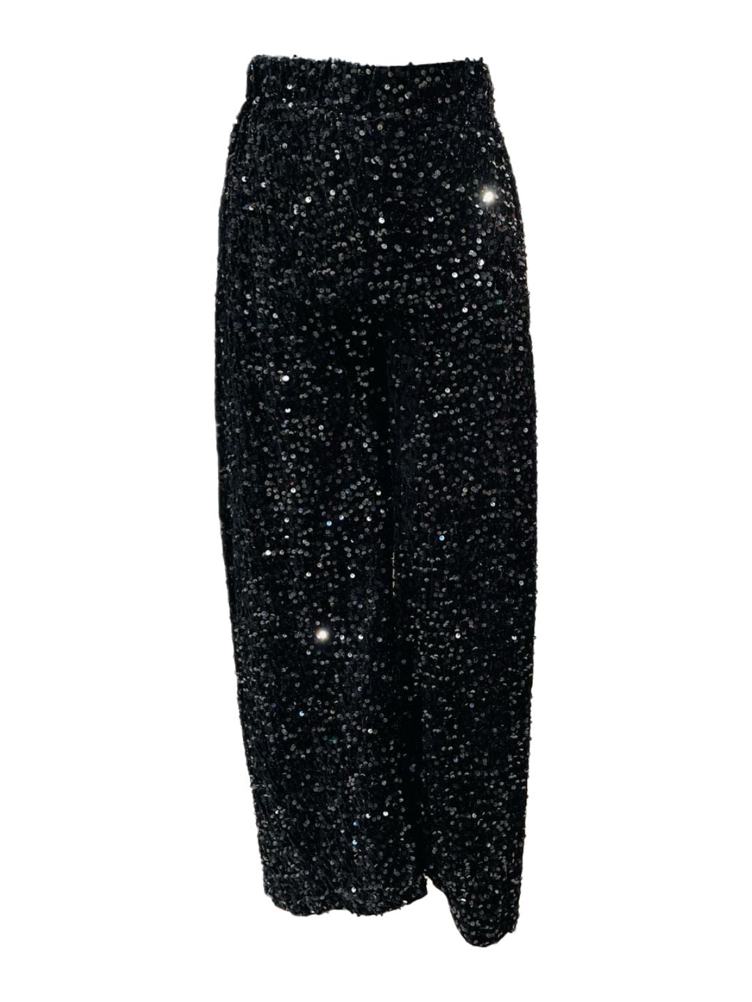 PANTALONE PAILLETTES NERO 9169