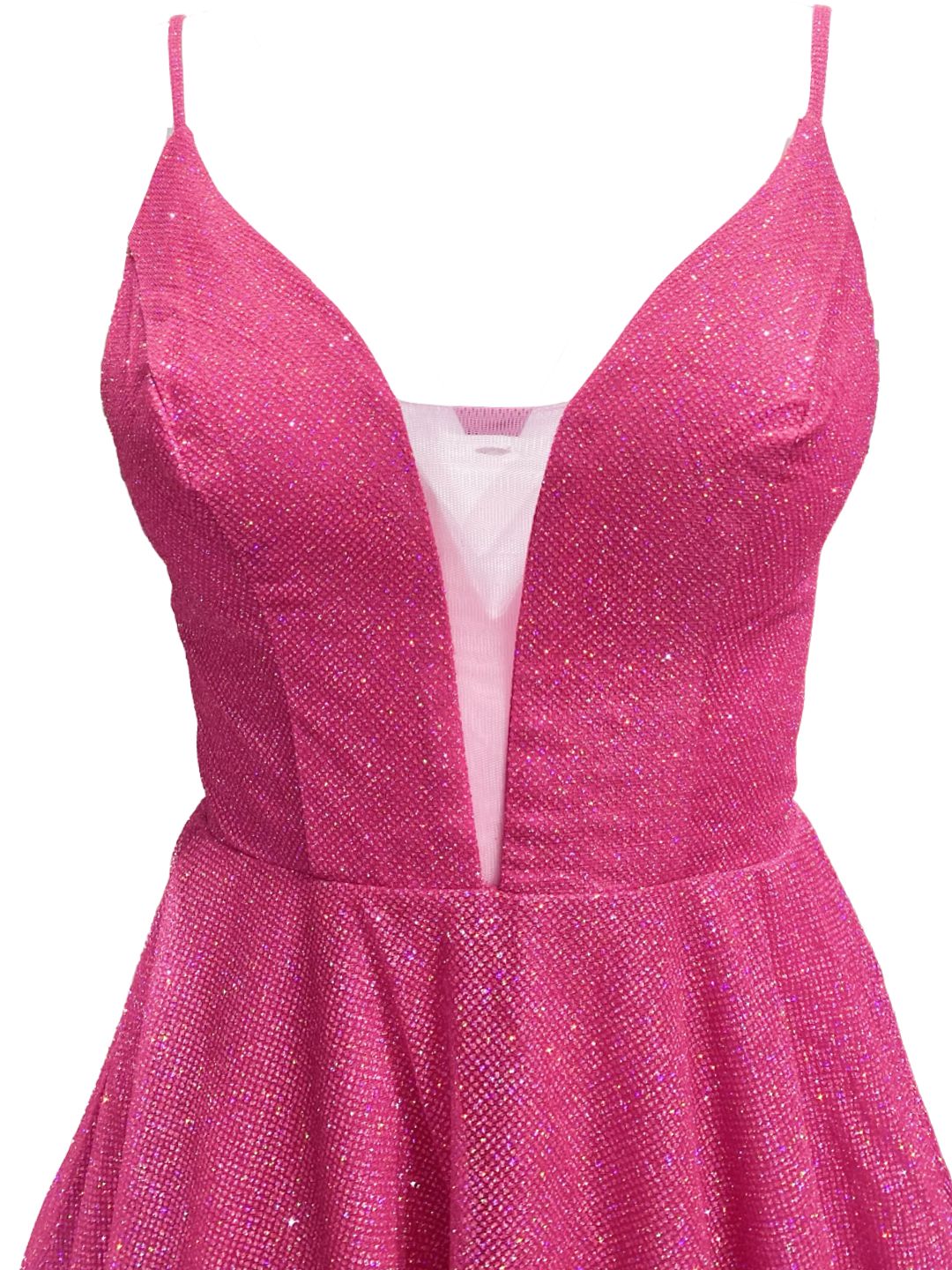 ABITO CERIMONIA GLITTERATO FUCSIA 276