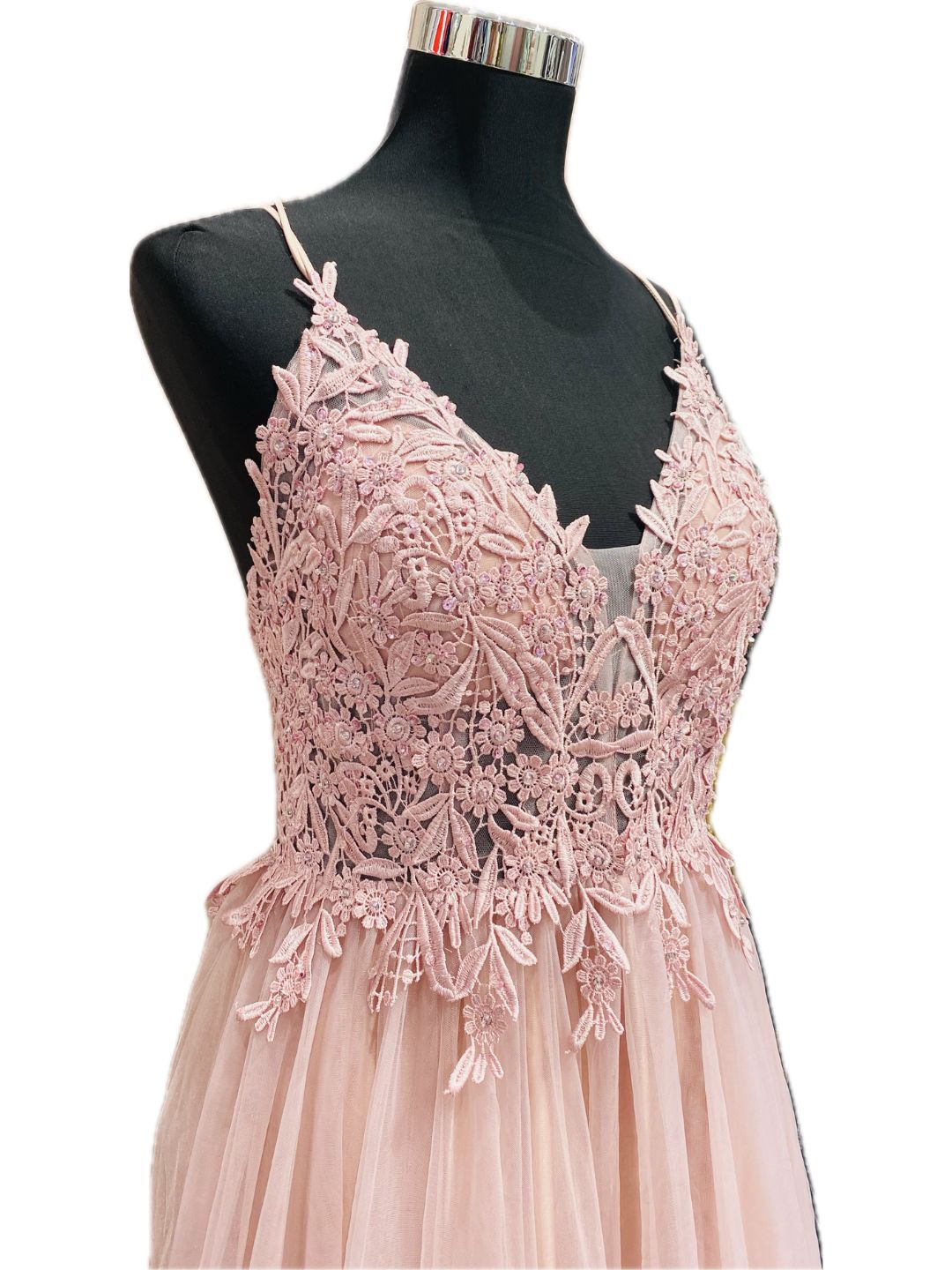ABITO DA CERIMONIA TULLE ROSA 9108