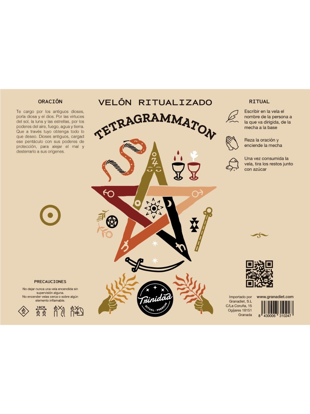 CANDELA RITUALI "TETRAGRAMMATON"