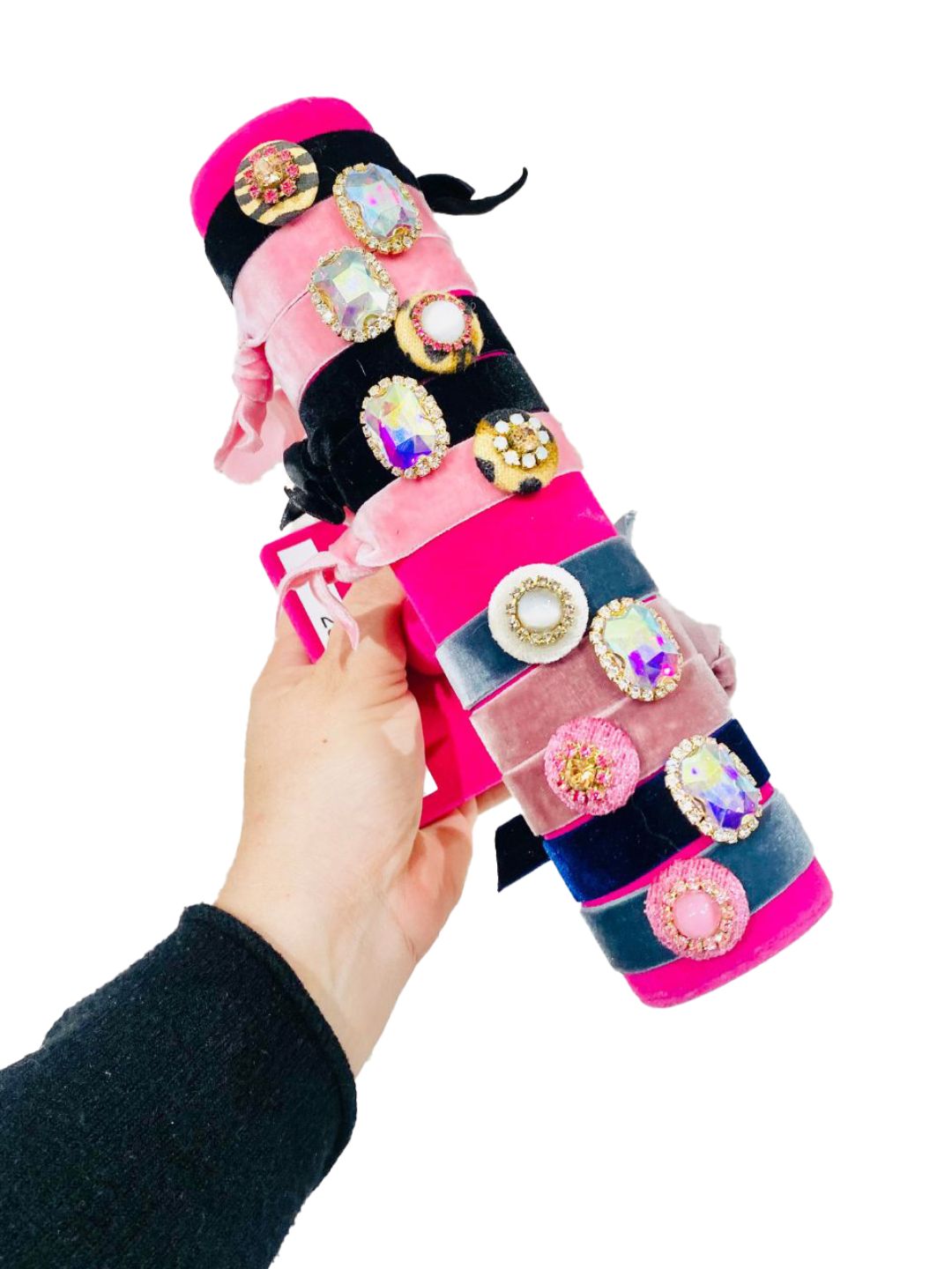 BRACCIALE CON CHARME BOTTONE CON NASTRO IN VELLUTO