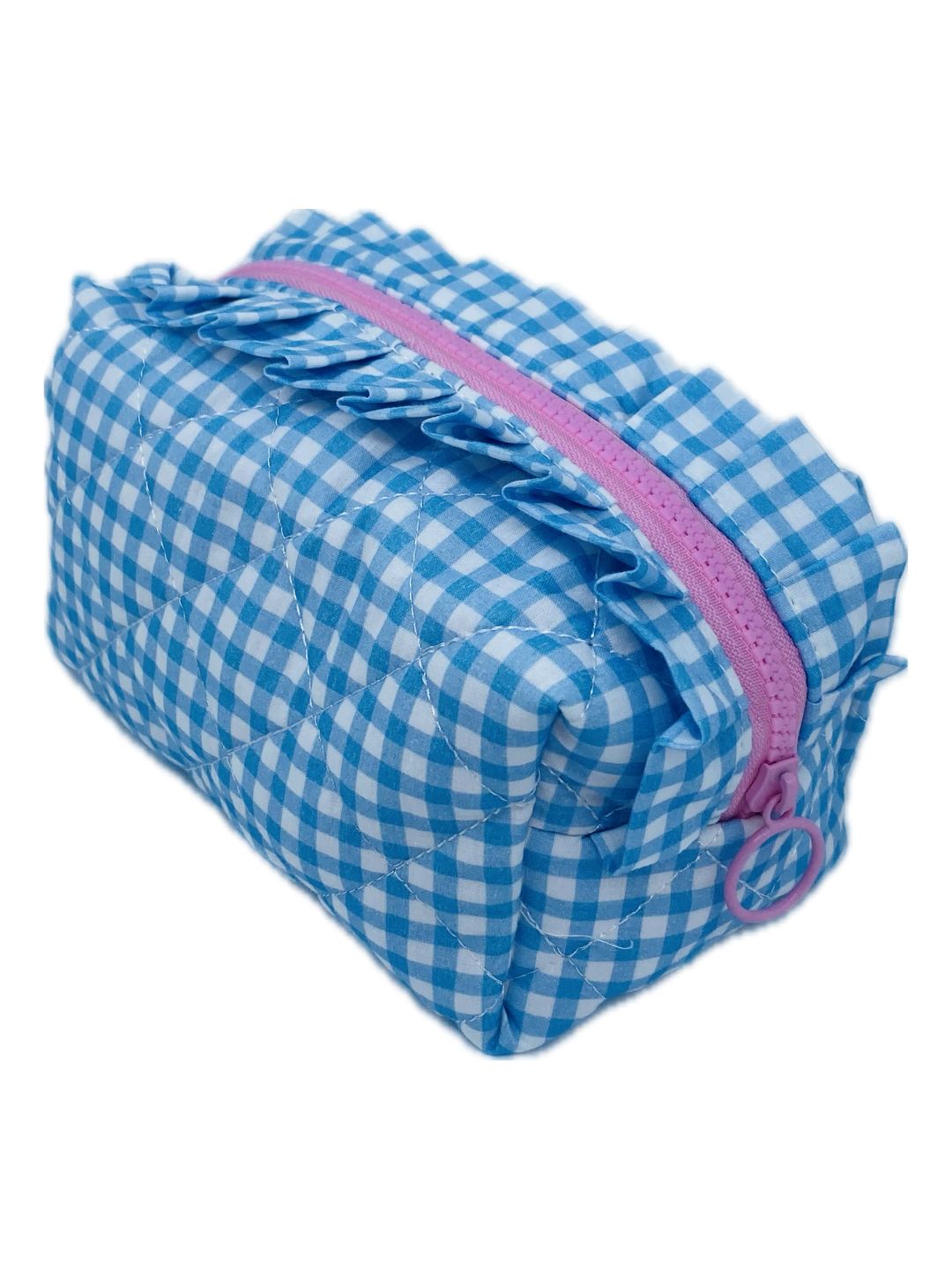 BEAUTY CASE VICHY Azzurro Con Galette
