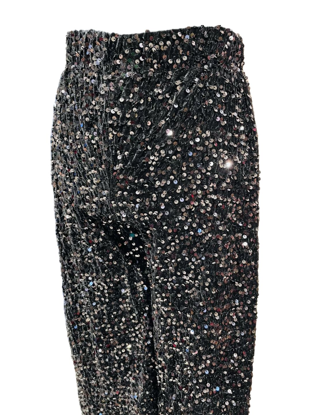 PANTALONE PAILLETTES NERO 9169