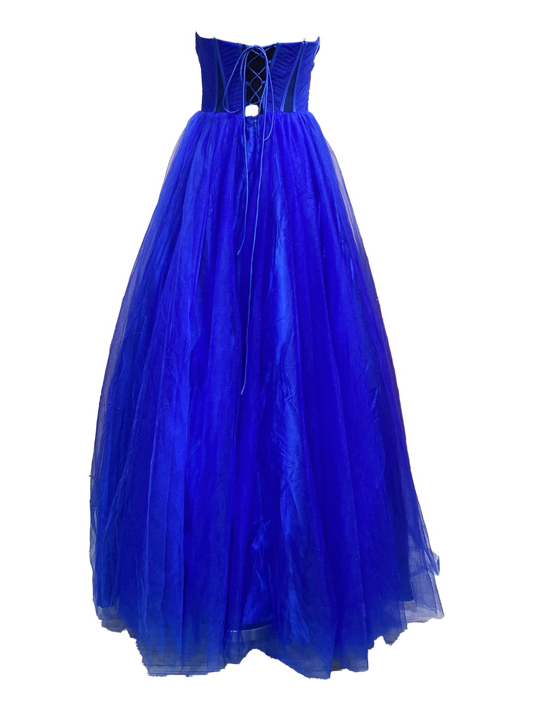 ABITO CERIMONIA TULLE BLU COBALTO 6562
