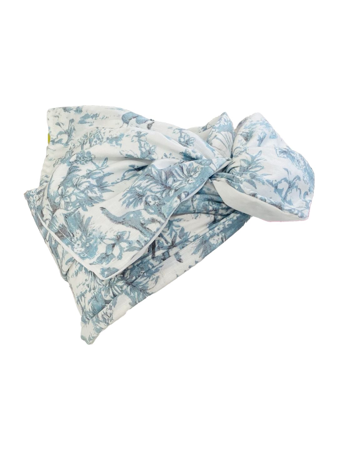 FASCIA TURBANTE Modellabile Double-face Toile de jouy Azzurro