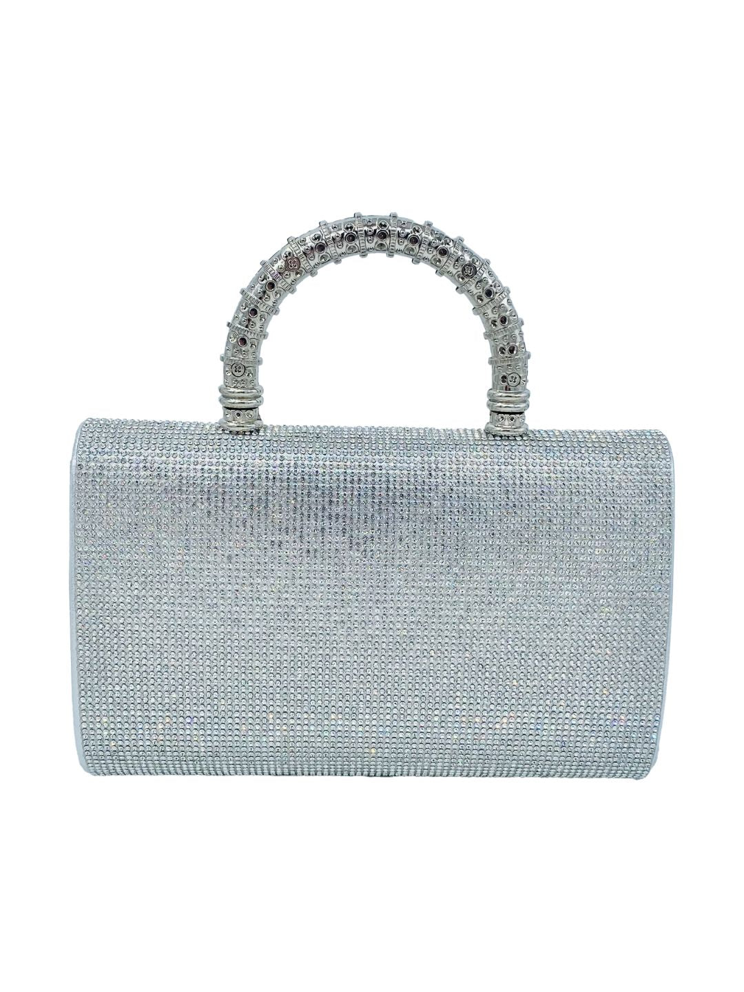POCHETTE STRASS ARGENTO 2453