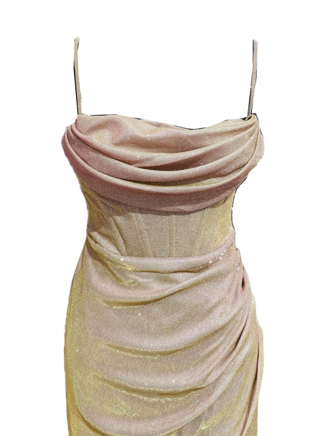 ABITO DA CERIMONIA ADERENTE GLITTERATO ROSA B26