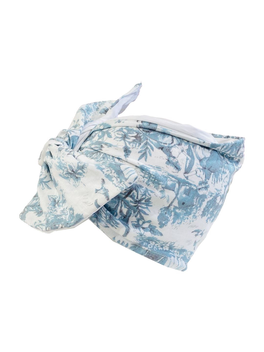 FASCIA TURBANTE Modellabile Double-face Toile de jouy Azzurro