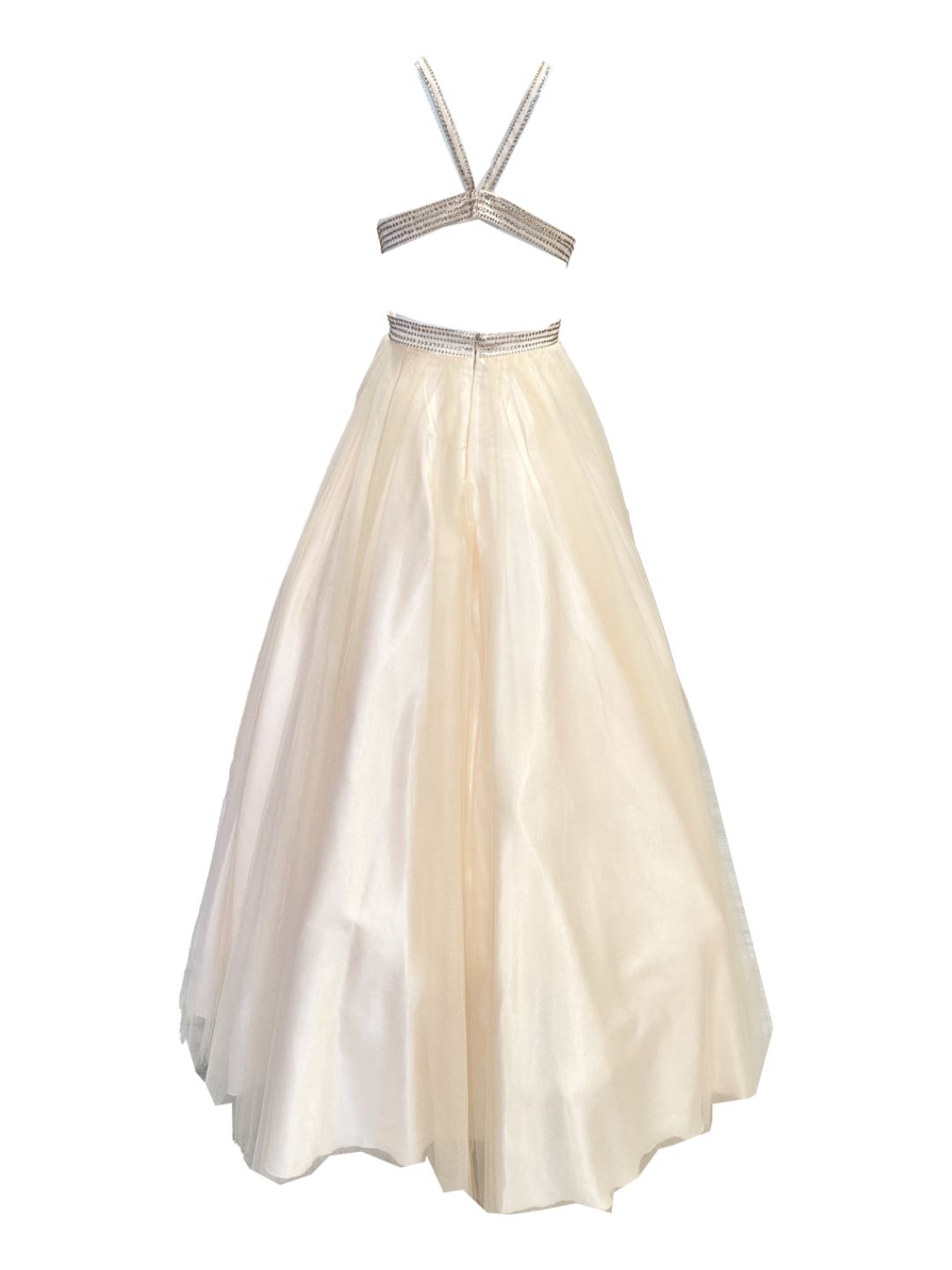 ABITO CERIMONIA Strass e Tulle Oro 722