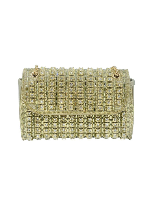 Pochette a Spalla con Strass Oro 9202