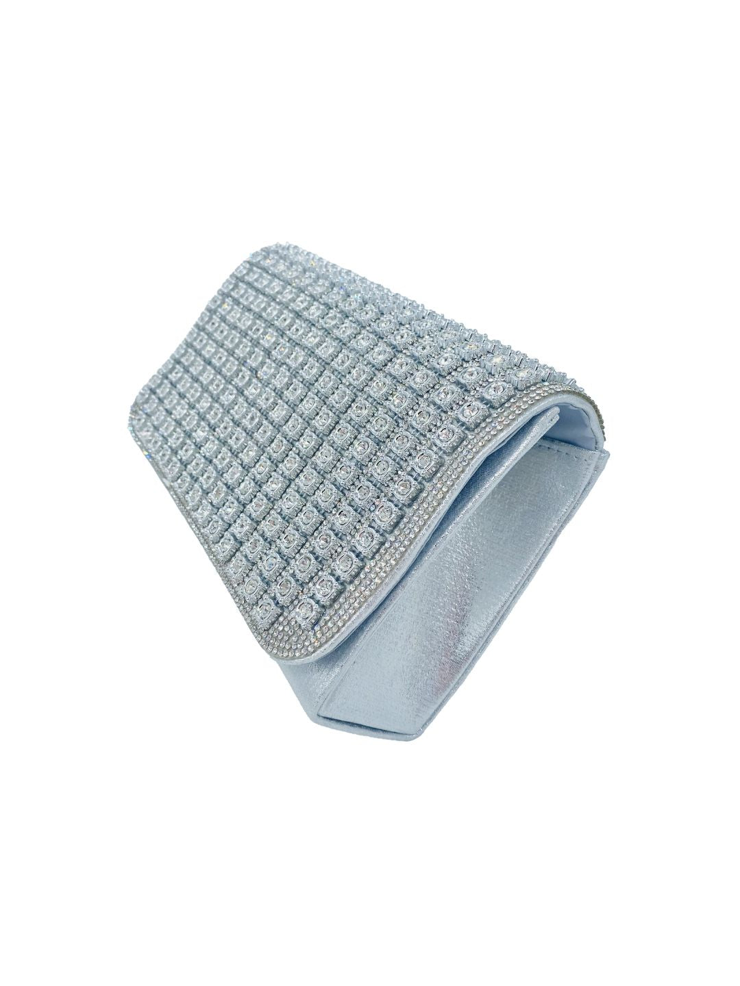Pochette Strass Argento 2555