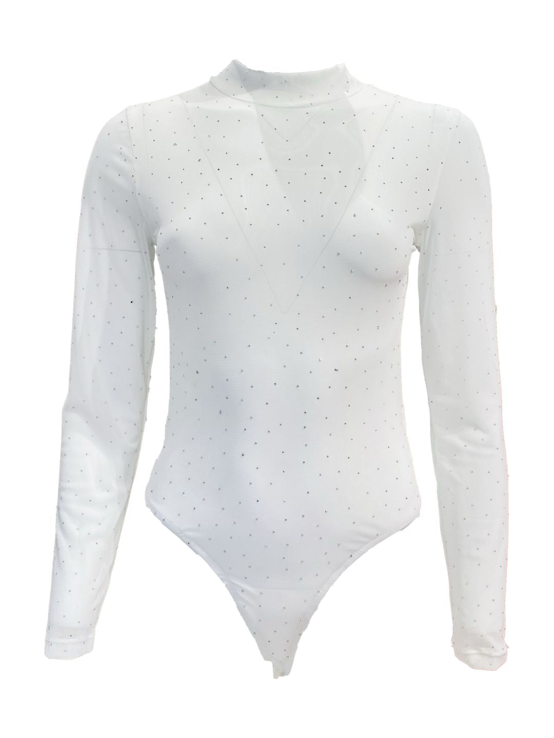 BODY BIANCO CON PICCOLI STRASS