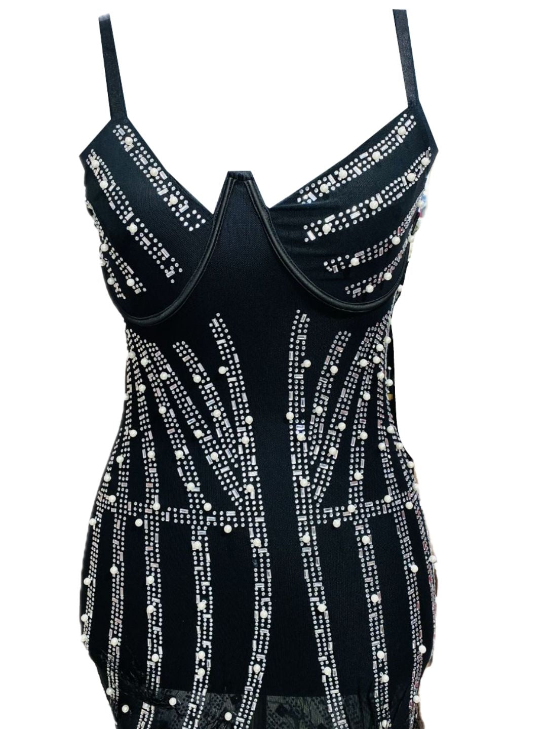 ABITO CORTO STRASS TRASPARENTE 790084
