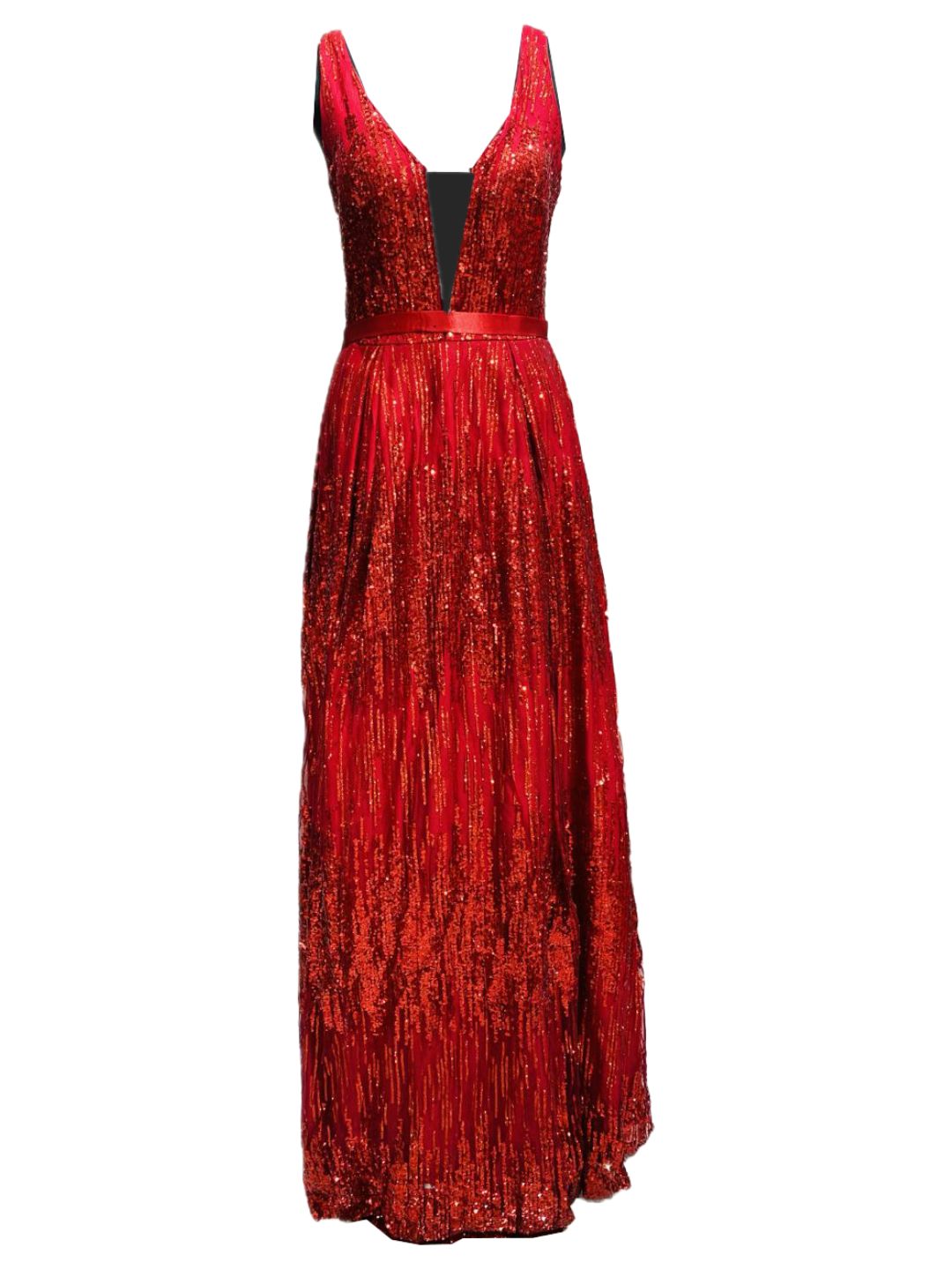 ABITO DA CERIMONIA ROSSO CON PAILLETTES ROSSE 1979