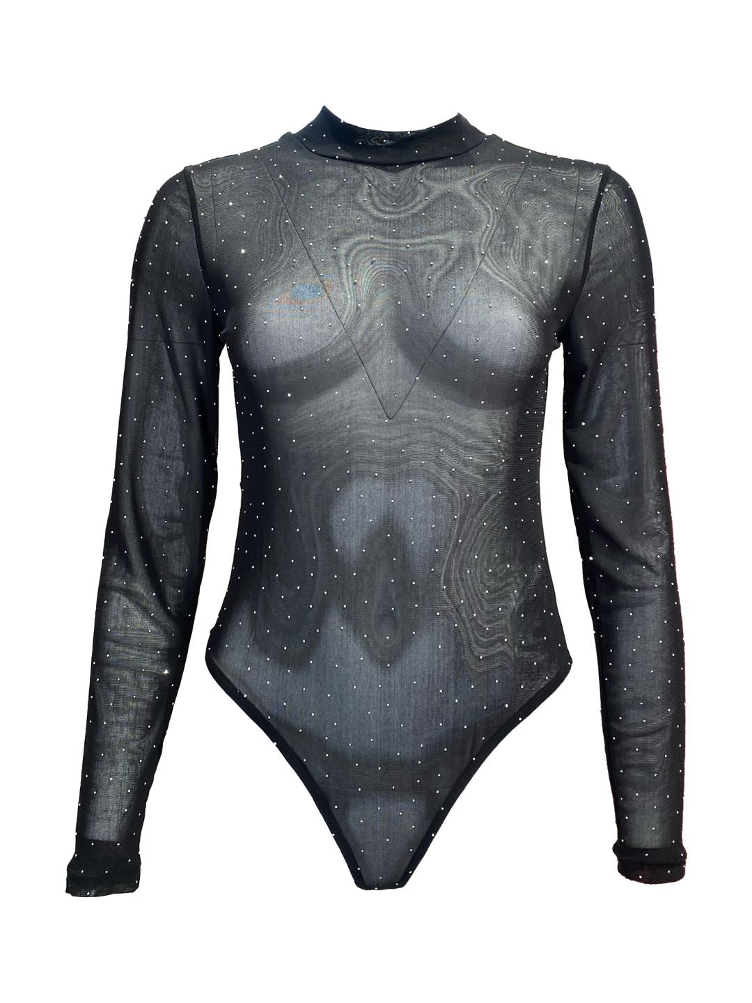 BODY NERO CON PICCOLI STRASS