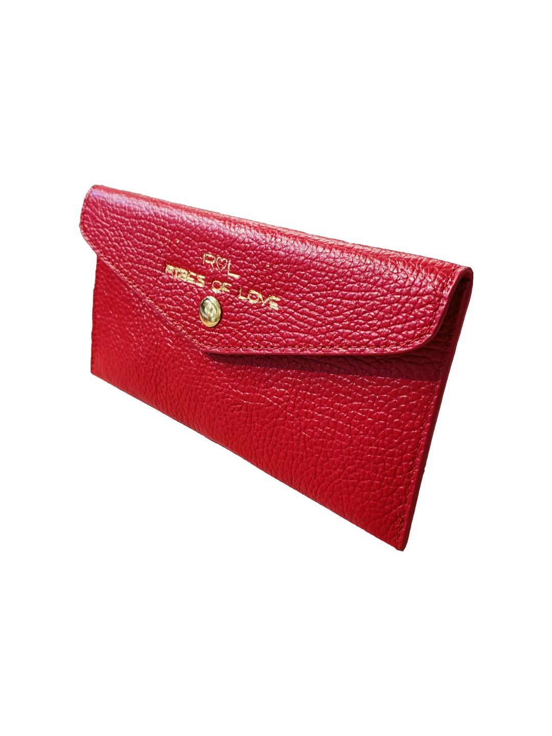 Portafoglio a Busta in Pelle Rosso Scuro 5022
