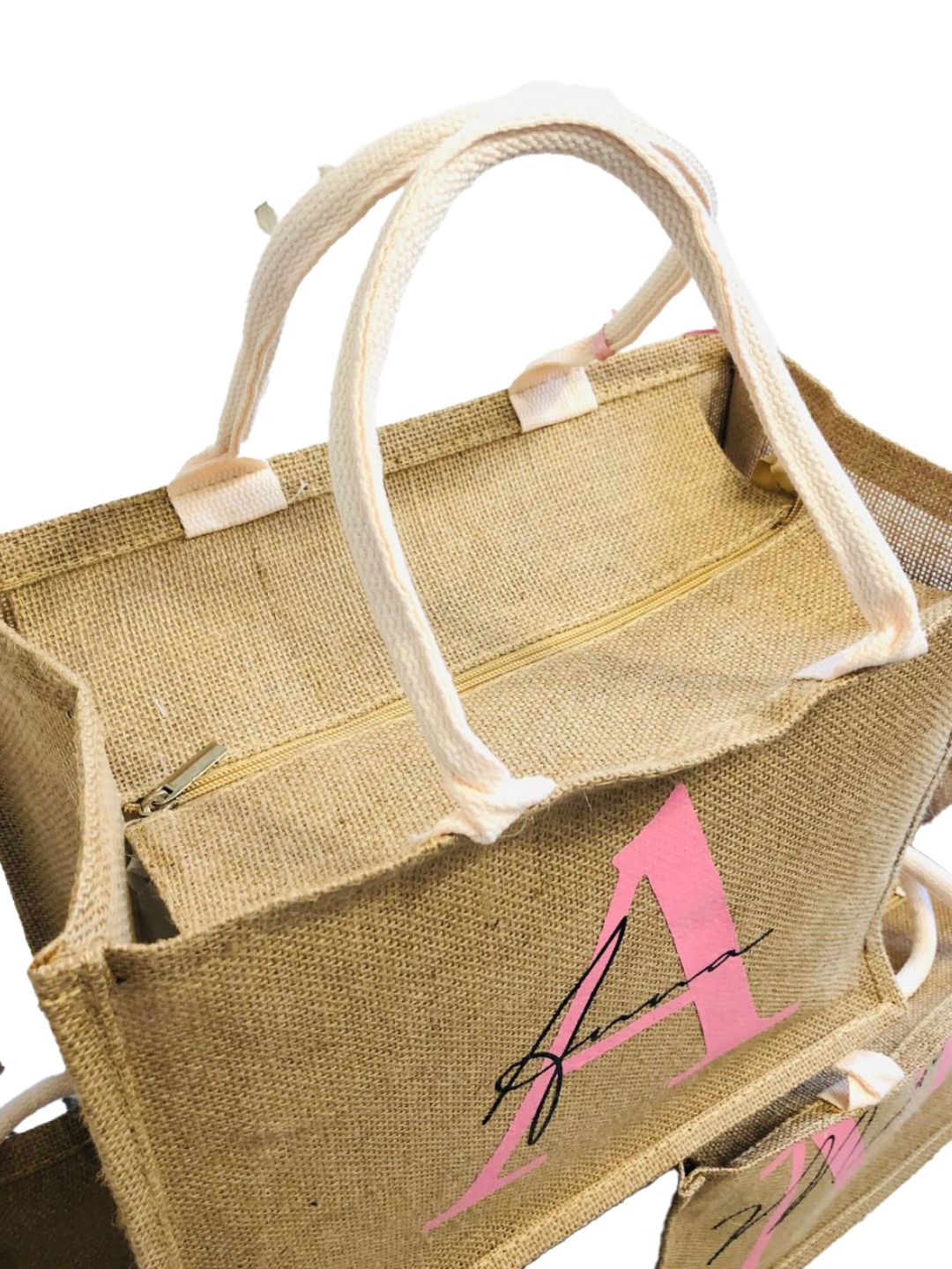 BORSA IUTA PERSONALIZZATA CON INIZIALI