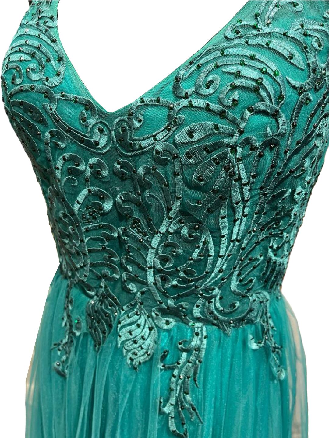 ABITO CERIMONIA TULLE VERDE 203