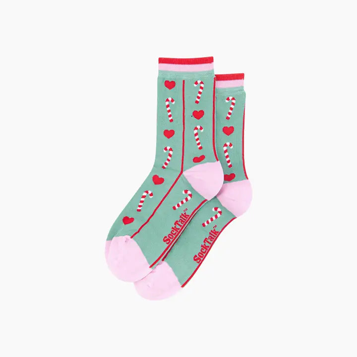 CALZINI IN BAMBÙ Verde Menta Candy Cane 4620CANESG