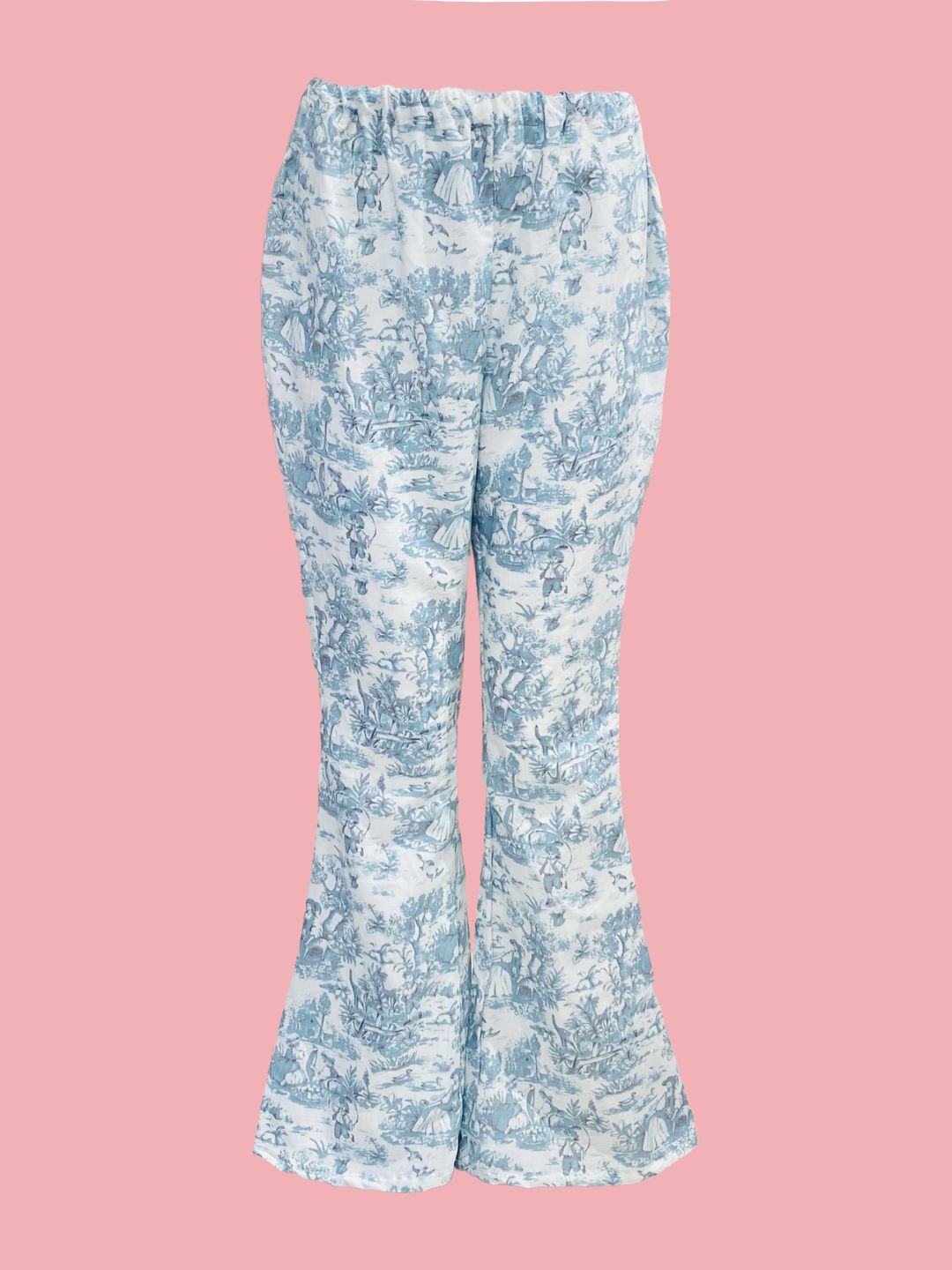 PANTALONE a zampa Toile de jouy Azzurro Ribes of LOVE