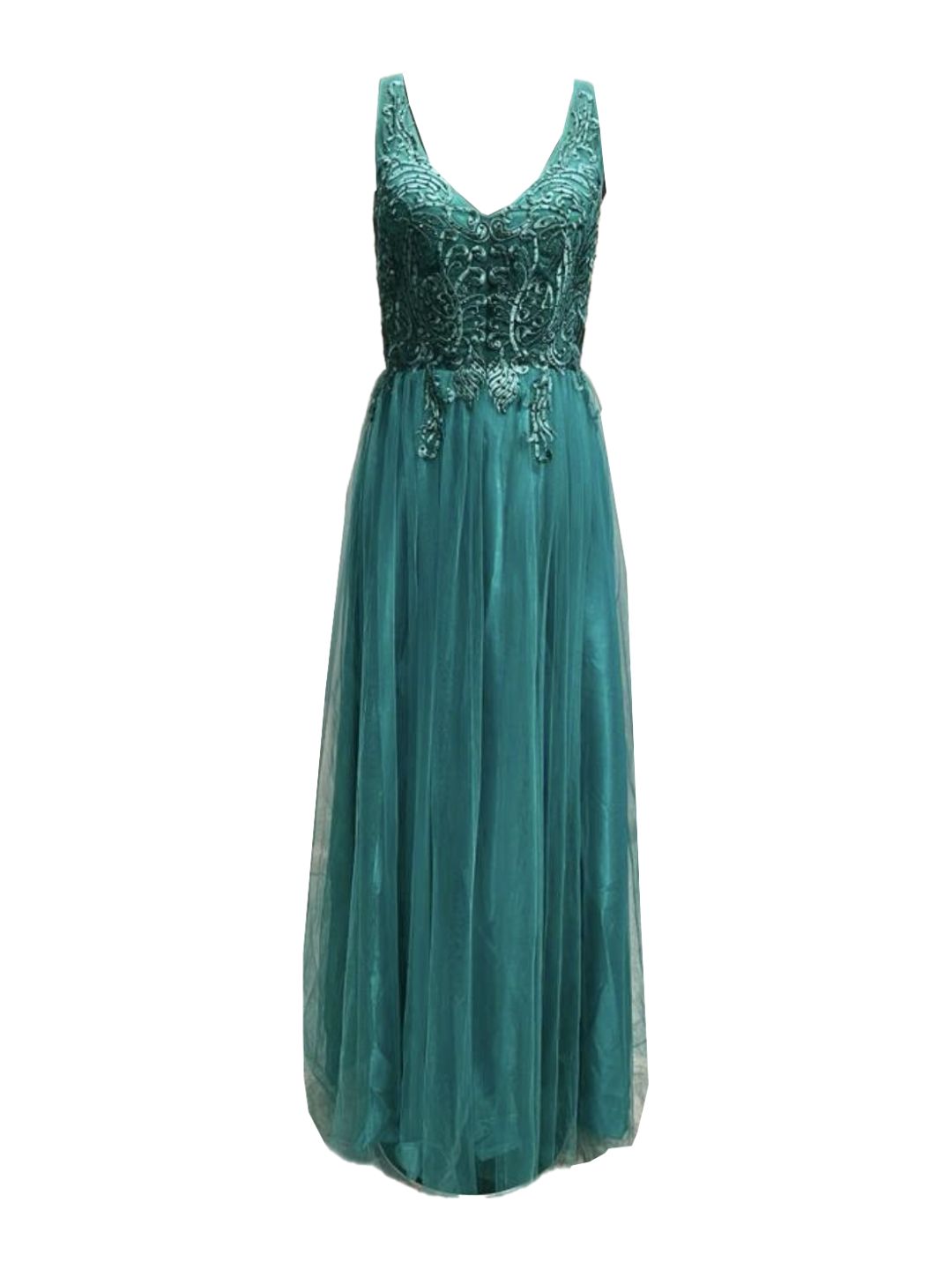 ABITO CERIMONIA TULLE VERDE 203