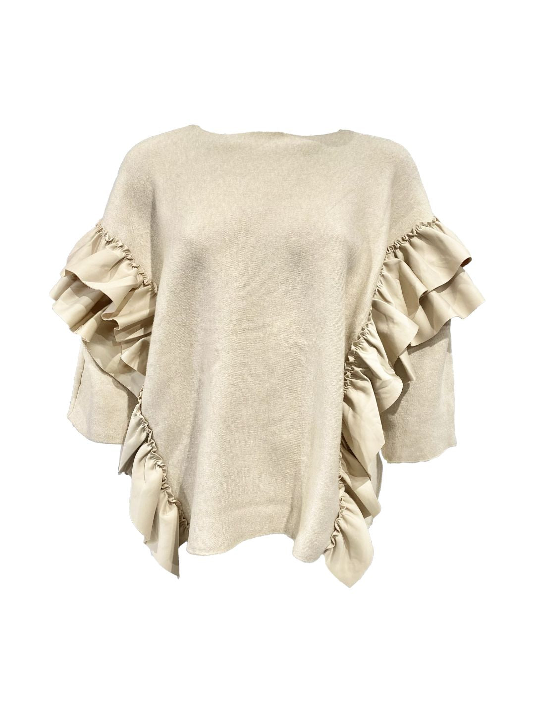 Maglia Scatoletta con volant Beije Chiaro