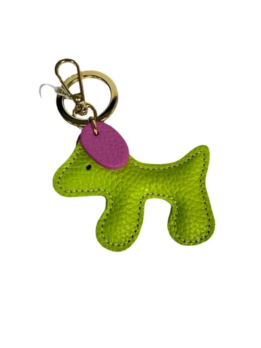 CANE PORTACHIAVI IN PELLE VERDE LIME 19635