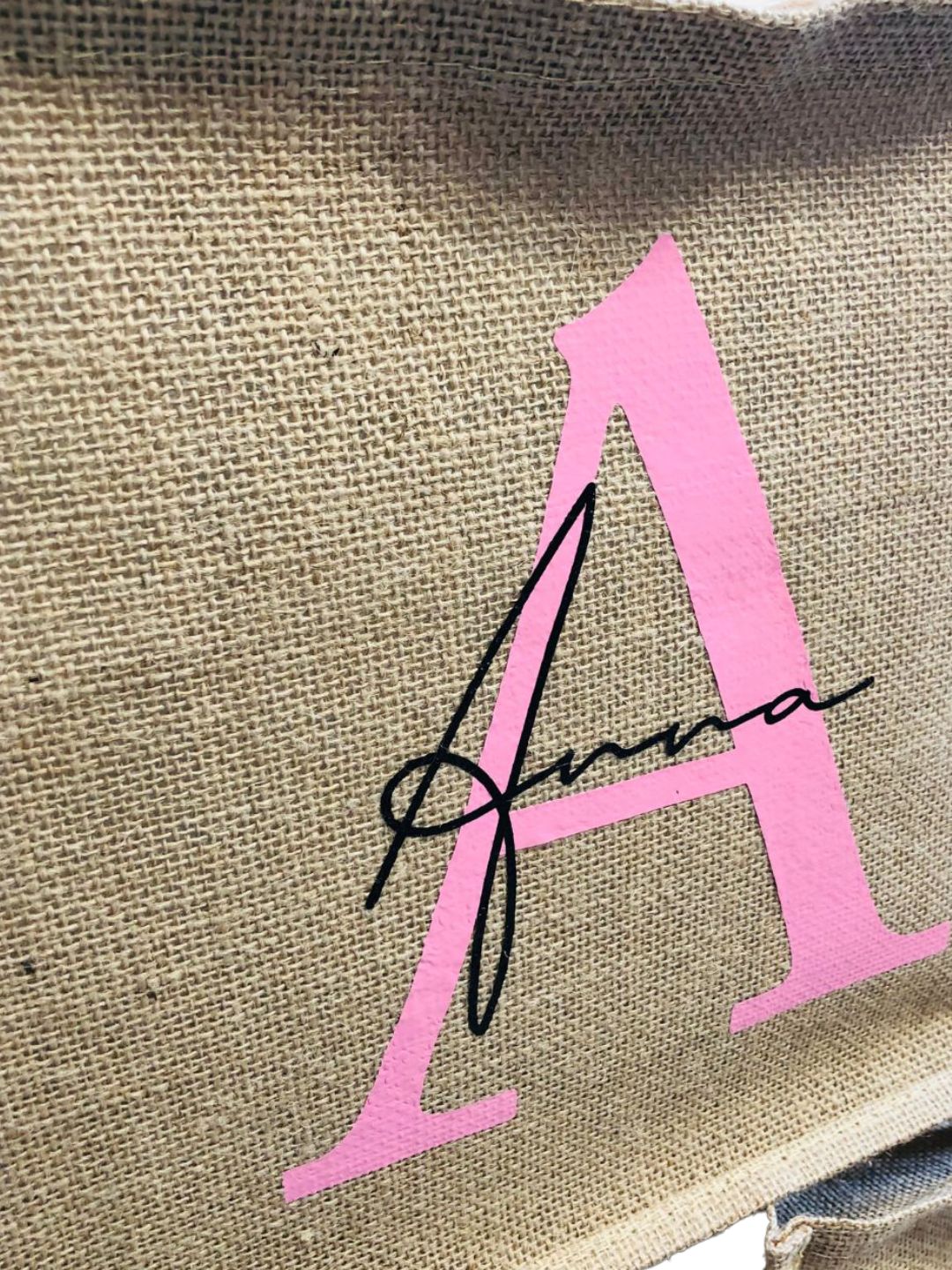 BORSA IUTA PERSONALIZZATA CON INIZIALI