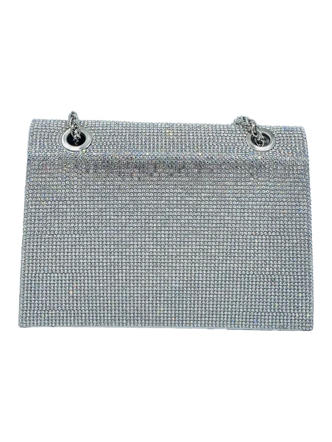 POCHETTE STRASS ARGENTO 6034