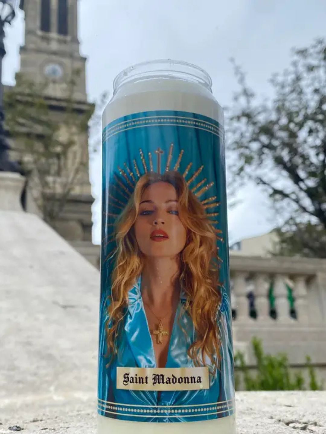 CANDELA RELIGIOSA CON MADONNA