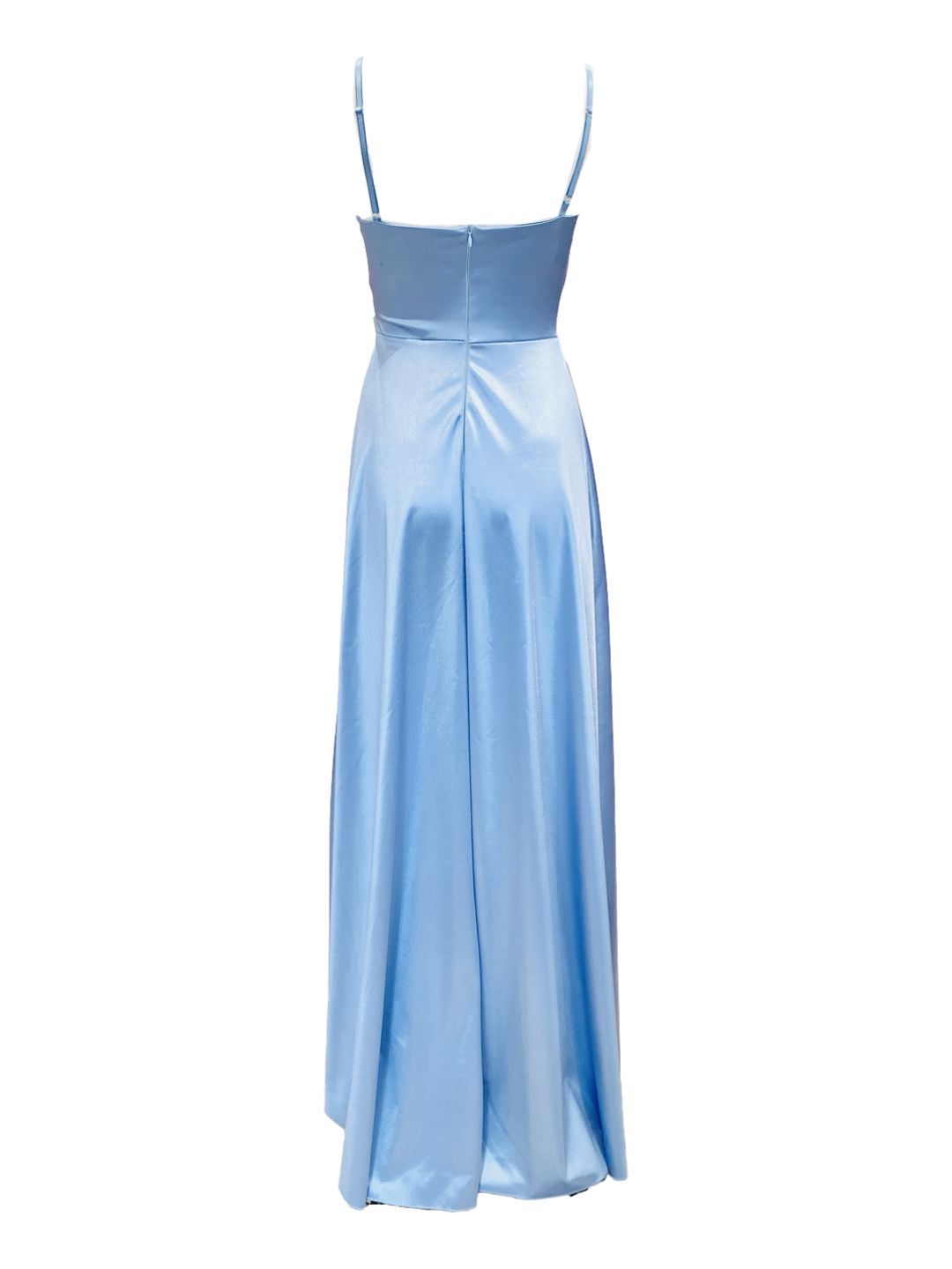 ABITO DA CERIMONIA IN RASO AZZURRO 24780